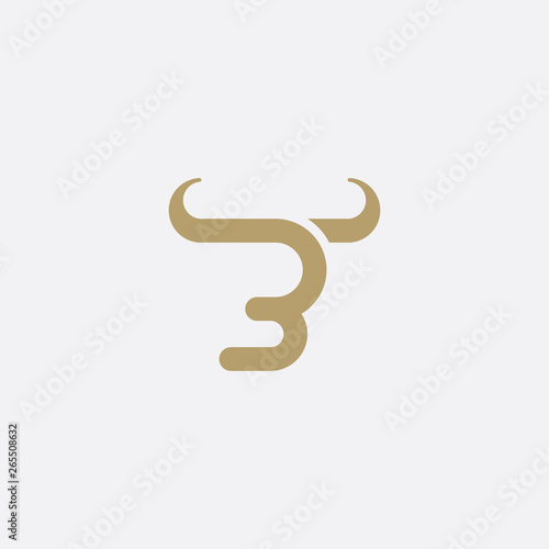 B for Buffalo Logo - Vector logo template