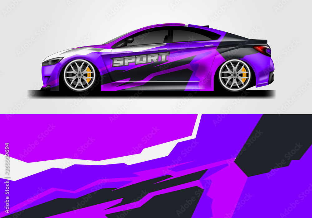 Sticker car design vector. Graphic abstract background designs for vehicle, race car, rally, livery Sticker car design vector. Graphic abstract background designs for vehicle, race car, rally, livery