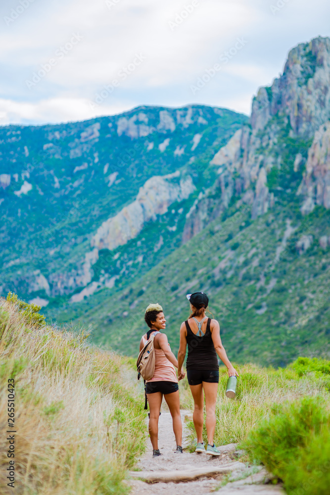 Naklejka premium Hiking in the mountains