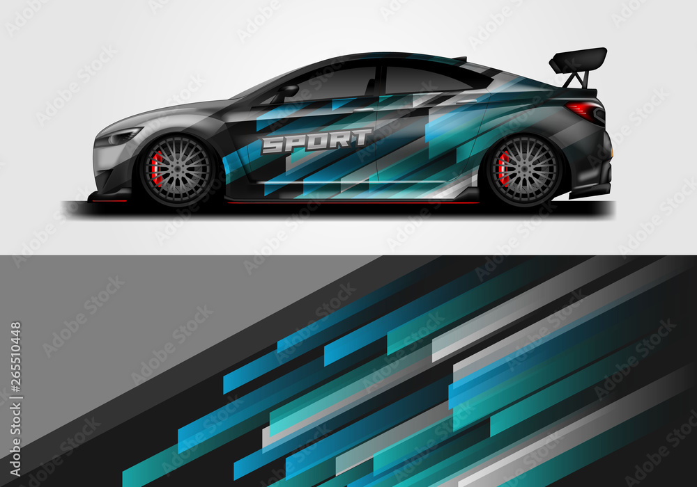 Sticker car design vector. Graphic abstract background designs for vehicle, race car, rally, livery Sticker car design vector. Graphic abstract background designs for vehicle, race car, rally, livery