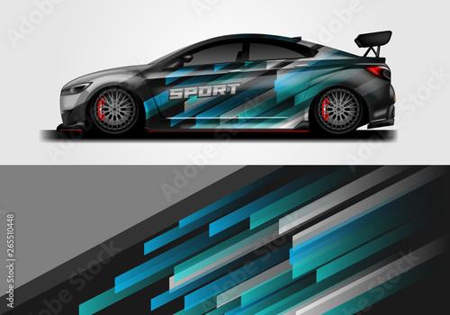 Sticker car design vector. Graphic abstract background designs for vehicle, race car, rally, livery 