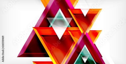 Glossy shiny triangles background