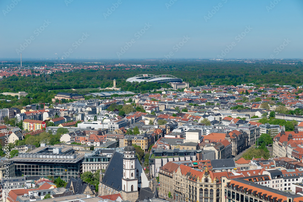 Leipzig, Luftaufnahme, Zentrum, Innenstadt
