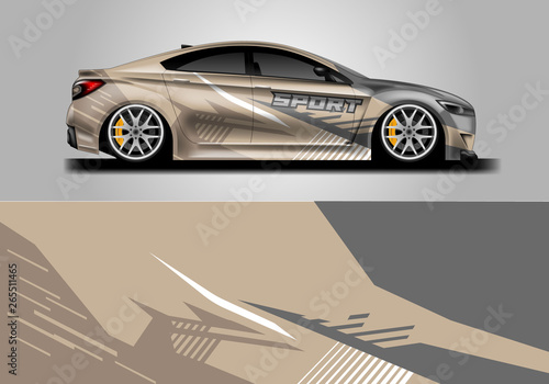 Sticker car design vector. Graphic abstract background designs for vehicle, race car, rally, livery 