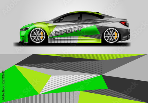Sticker car design vector. Graphic abstract background designs for vehicle  race car  rally  livery 