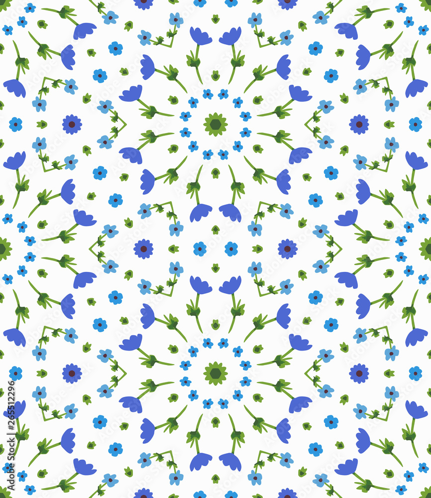 Flower Pattern. Seamless Background.