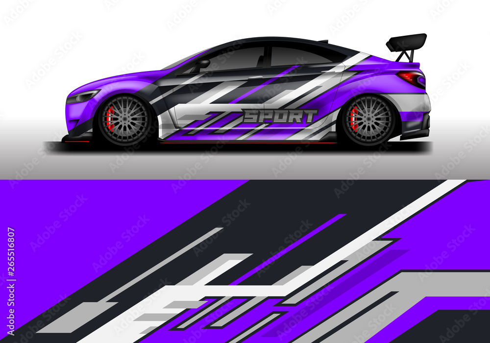 Car wrap decal rally design vector. Graphic abstract background designs for vehicle Car wrap decal rally design vector. Graphic abstract background designs for vehicle