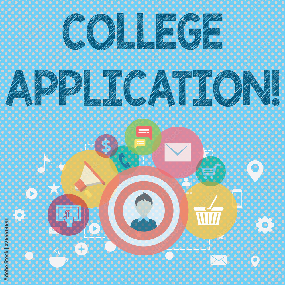 Word writing text College Application. Business photo showcasing  individuals apply to gain entry into a college photo of Digital Marketing  Campaign Icons and Elements for Ecommerce Illustration Stock | Adobe Stock