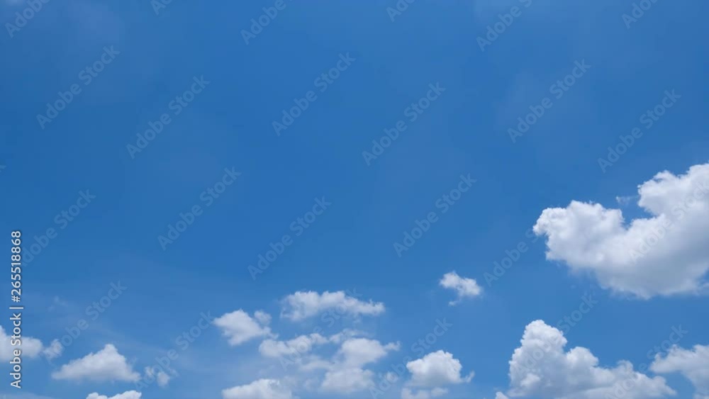 blue sky with fluffy cloud time lapse blue sky with fluffy cloud time lapse