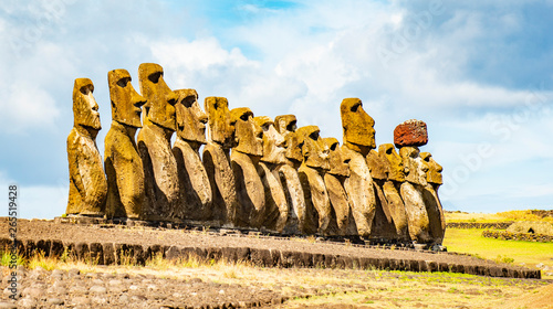 Moai, Easter Island, Pacific Ocean, Chile