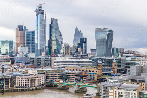 Panoramic cityscape view of London. Office building. © barkstudio