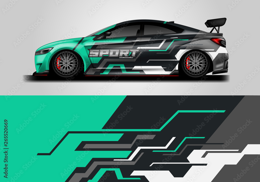 Car decal wrap vector designs. Truck and cargo van decal, company , rally, drift . Graphic abstract stripe racing background Car decal wrap vector designs. Truck and cargo van decal, company , rally, drift . Graphic abstract stripe racing background