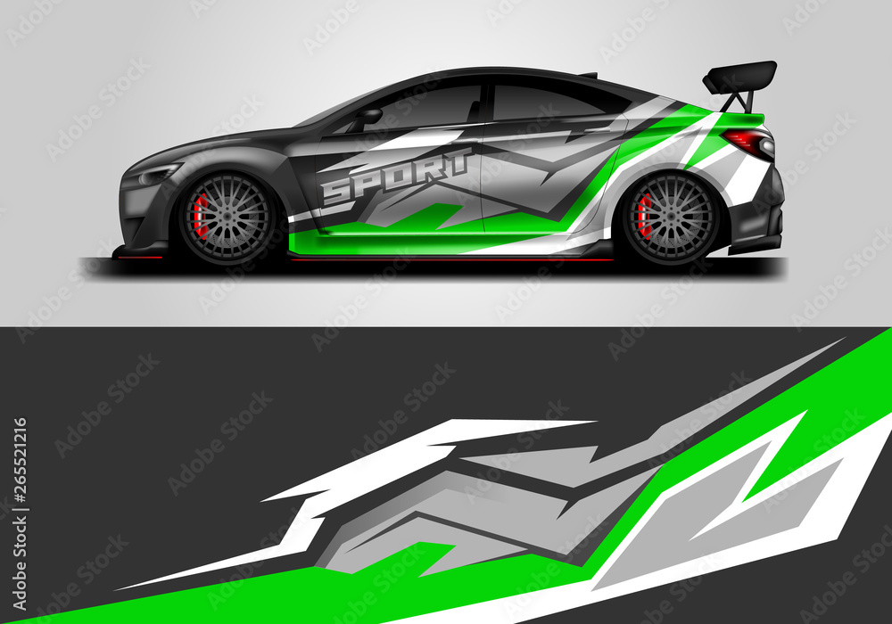 Car decal wrap vector designs. Truck and cargo van decal, company , rally, drift . Graphic abstract stripe racing background Car decal wrap vector designs. Truck and cargo van decal, company , rally, drift . Graphic abstract stripe racing background
