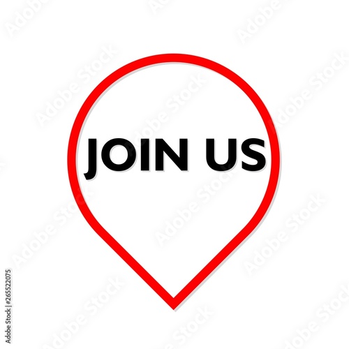 Join us sign icon