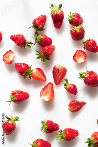 Fototapeta Naklejka Na Ścianę i Meble -  Strawberry on a white background. Macro photography