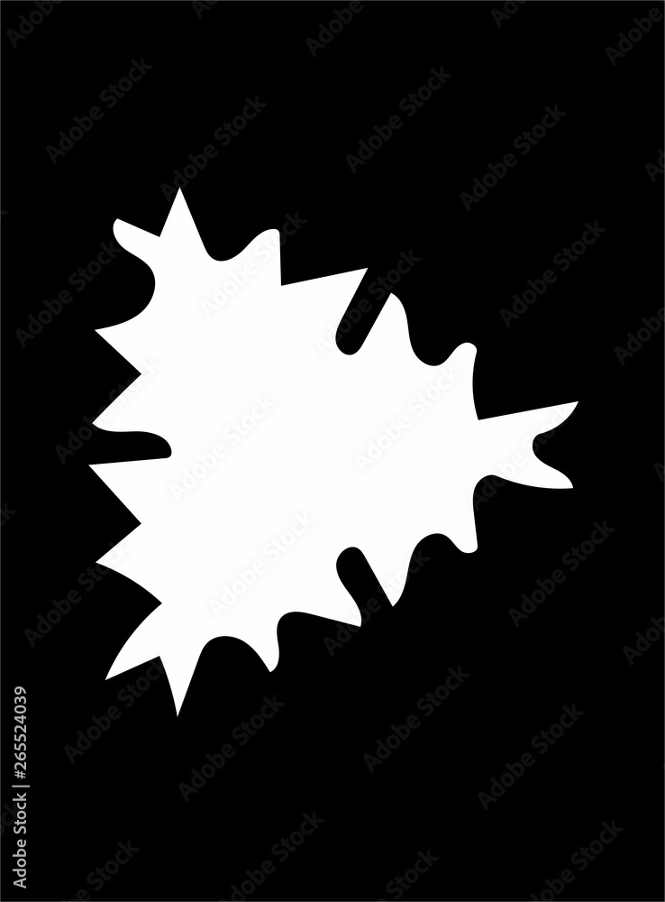 Ornate abstract white symbol on black background Ornate abstract white symbol on black background