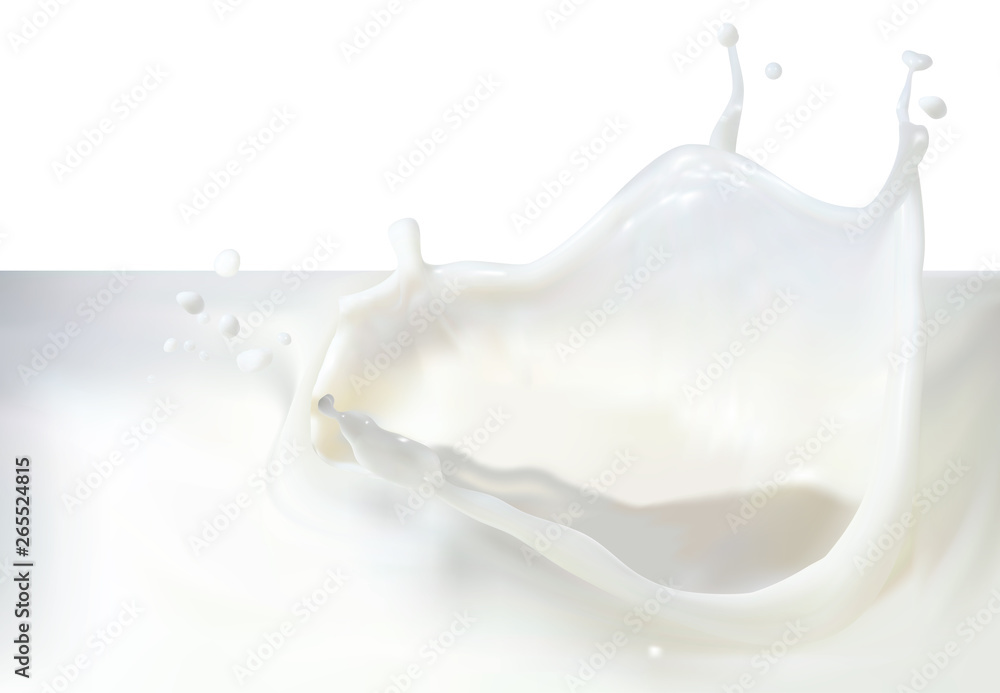 Realistic vector milk splash Realistic vector milk splash