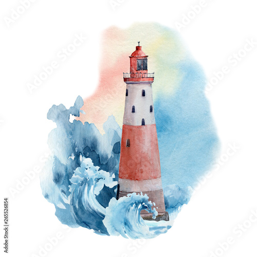 Watercolor nautical collection.
