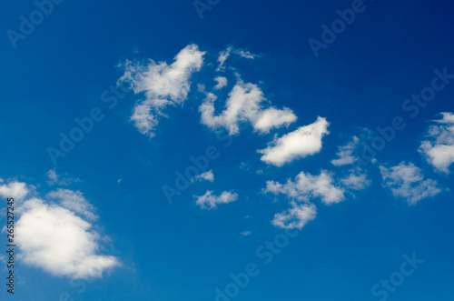 White clouds on blue sky