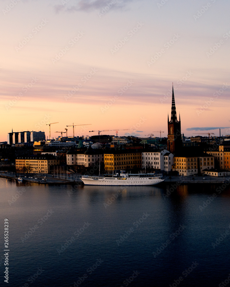 Obraz premium #Stockholm #sunset