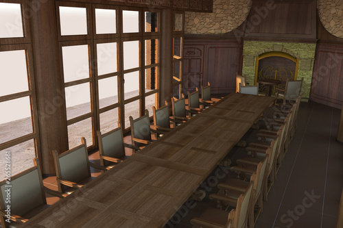 restaurant  interior visualization  3D illustration