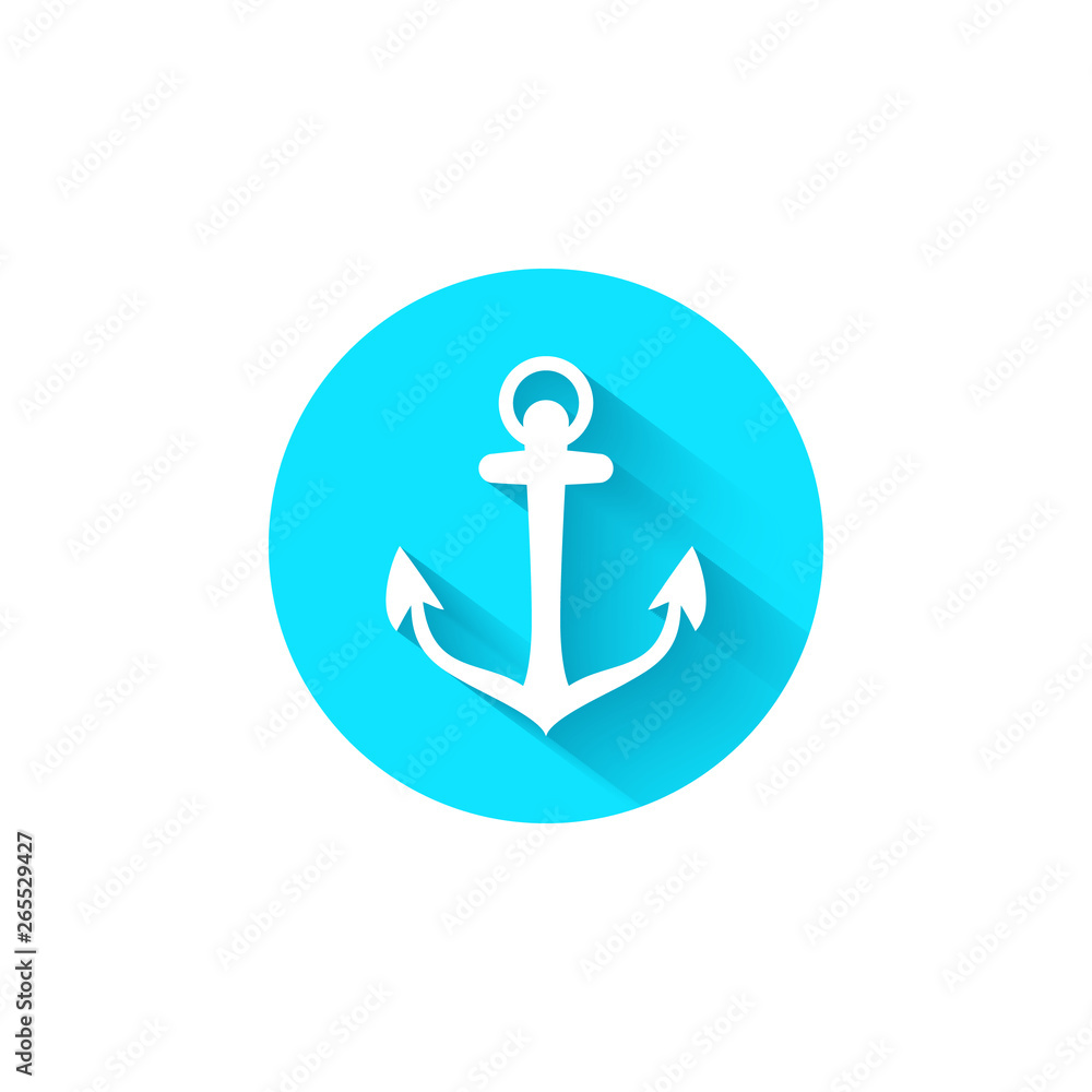 Anchor blue icon, vector illustration Anchor blue icon, vector illustration