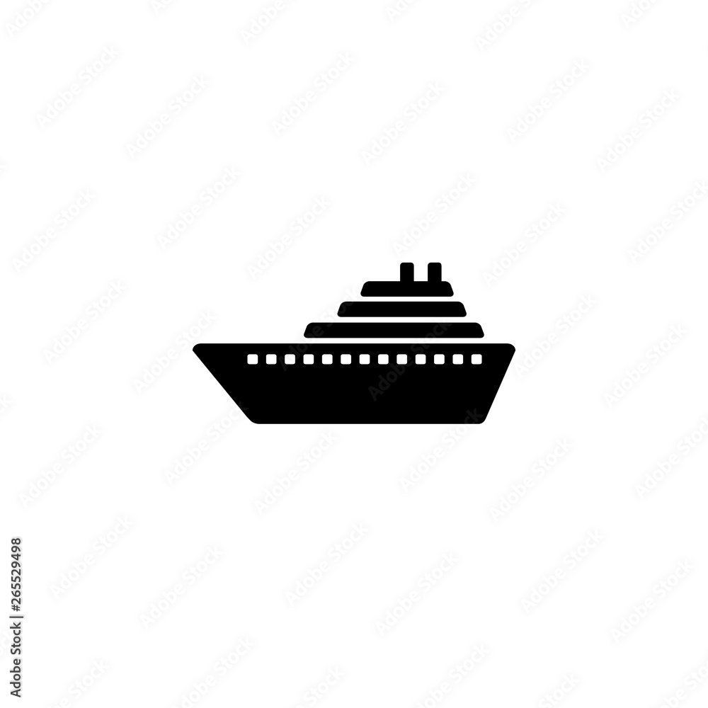 Ship icon vector. Cruise ship symbol icon illustration