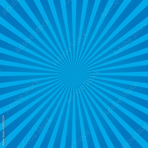 Blue rays background. Vector