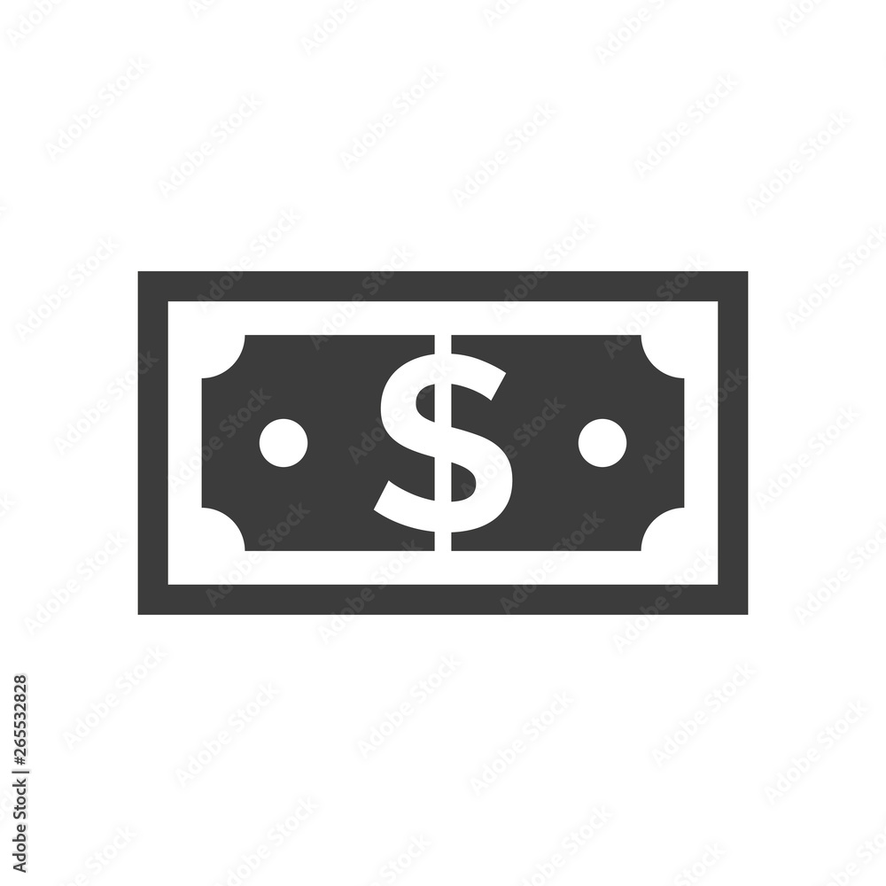 Money icon on white background. Money icon on white background.