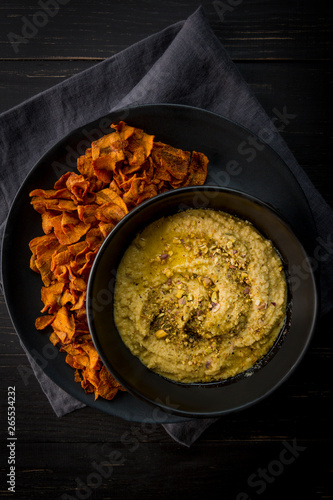 Wallpaper Mural Hummus with carrot chips Torontodigital.ca
