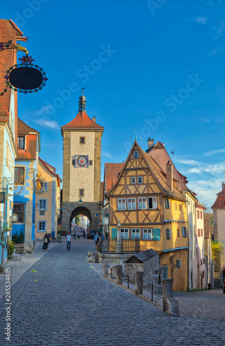 Symbolic view of the medieval town Rothenburg ob der Tauber