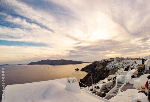 Landscape of the municipality of Santorini. Central region of Oia.