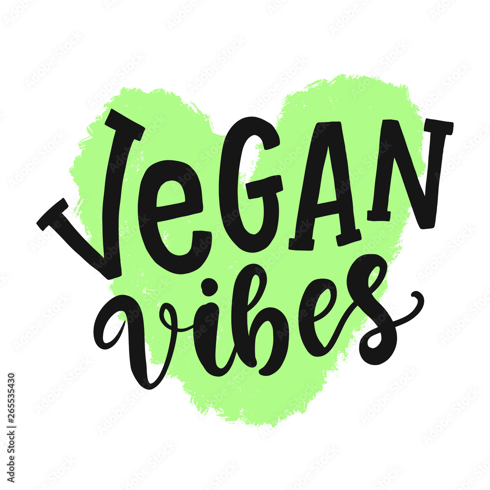 Vegan vibes sign. Vector round eco, organic green logo Vegan vibes sign. Vector round eco, organic green logo