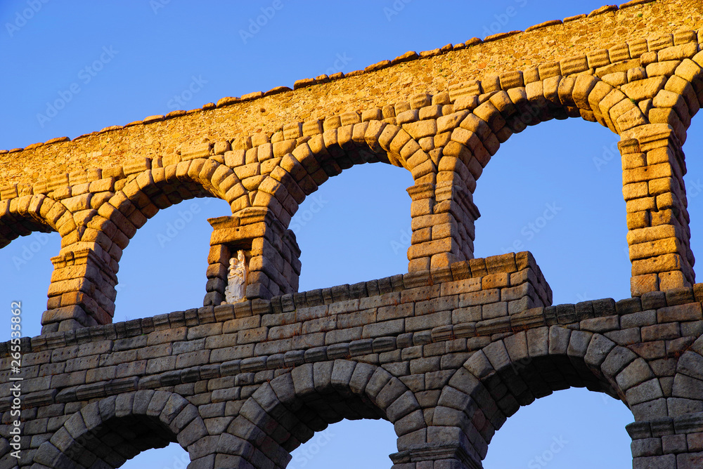 Roman aqueduct of Segovia, Spain, declared World Heritage Sites by UNESCO, Europe