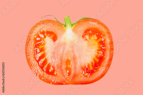 Wallpaper Mural Tomato levitate in air on pink pastel background. Torontodigital.ca