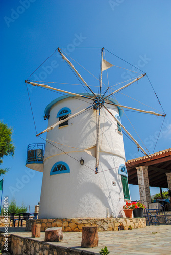 A old windmill on the greek island of Zakynthos
