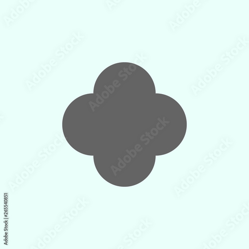 geometric figures, quatrefoil icon. Elements of geometric figures illustration icon. Signs and symbols can be used for web, logo, mobile app, UI, UX on white background