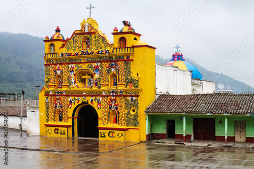 Colorful Church of San Andres Xecul photo