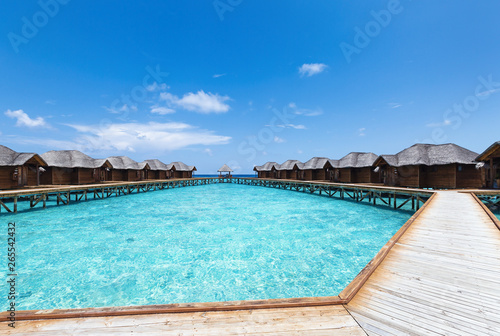 water bungalows at maldivian island © photopixel