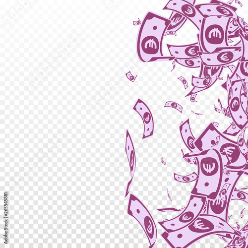 European Union Euro notes falling. Messy EUR bills