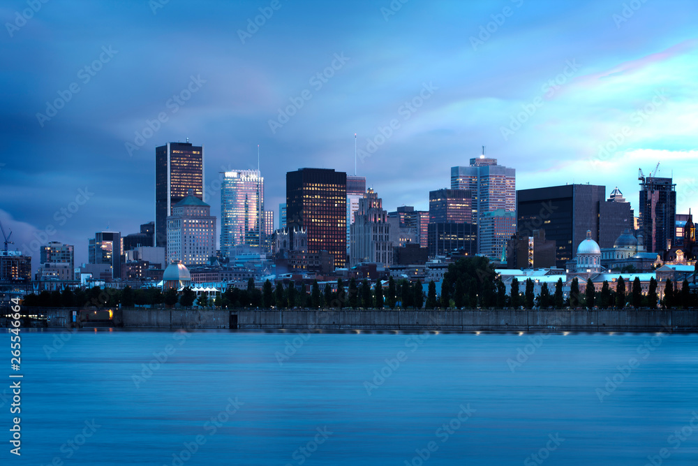 Montreal city skyline on waterfront, Quebec, Canada Stock Photo Adobe