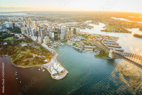 Fotografie, Obraz Aerial view of Sydney cityscape, Sydney, New South Wales, Australia