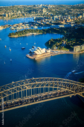 Canvas Print Aerial view of Sydney cityscape, Sydney, New South Wales, Australia