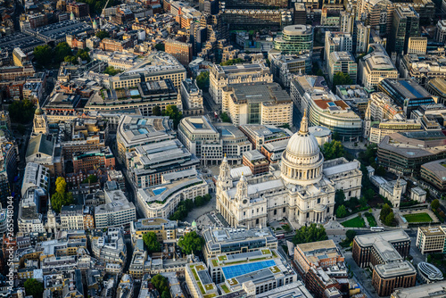 Aerial view of London cityscape, England photo