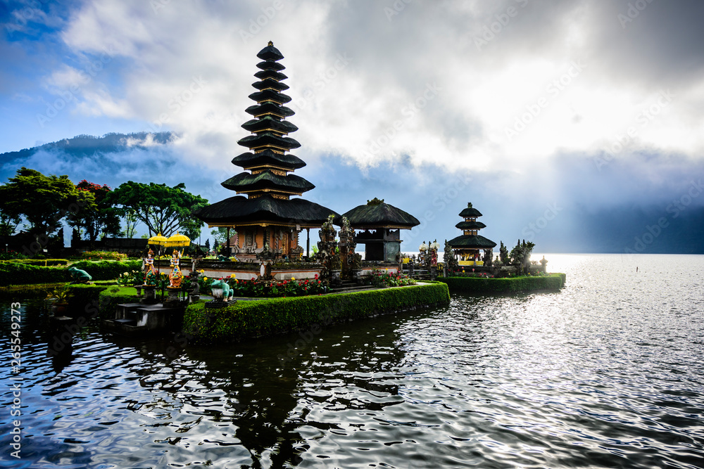 Pagoda floating on water, Baturiti, Bali, Indonesia Pagoda floating on water, Baturiti, Bali, Indonesia