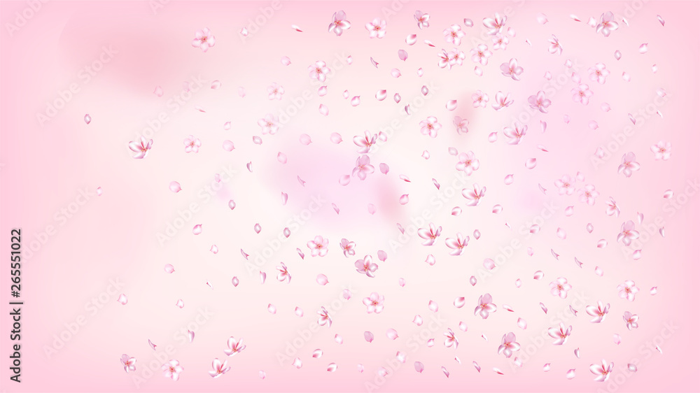 Nice Sakura Blossom Isolated Vector. Summer Flying 3d Petals Wedding Border. Japanese Gradient Flowers Illustration. Valentine, Mother's Day Watercolor Nice Sakura Blossom Isolated on Rose Nice Sakura Blossom Isolated Vector. Summer Flying 3d Petals Wedding Border. Japanese Gradient Flowers Illustration. Valentine, Mother's Day Watercolor Nice Sakura Blossom Isolated on Rose