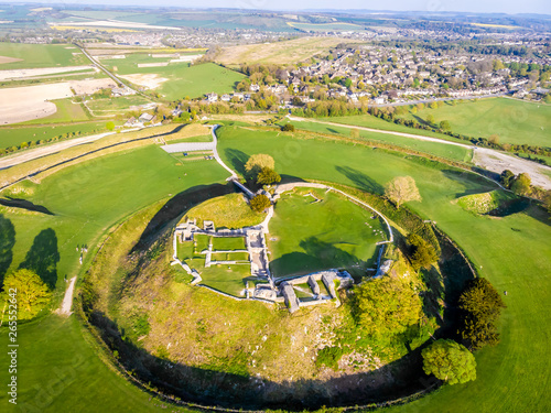 Canvas Print Aerial view of Old Sarum in England
