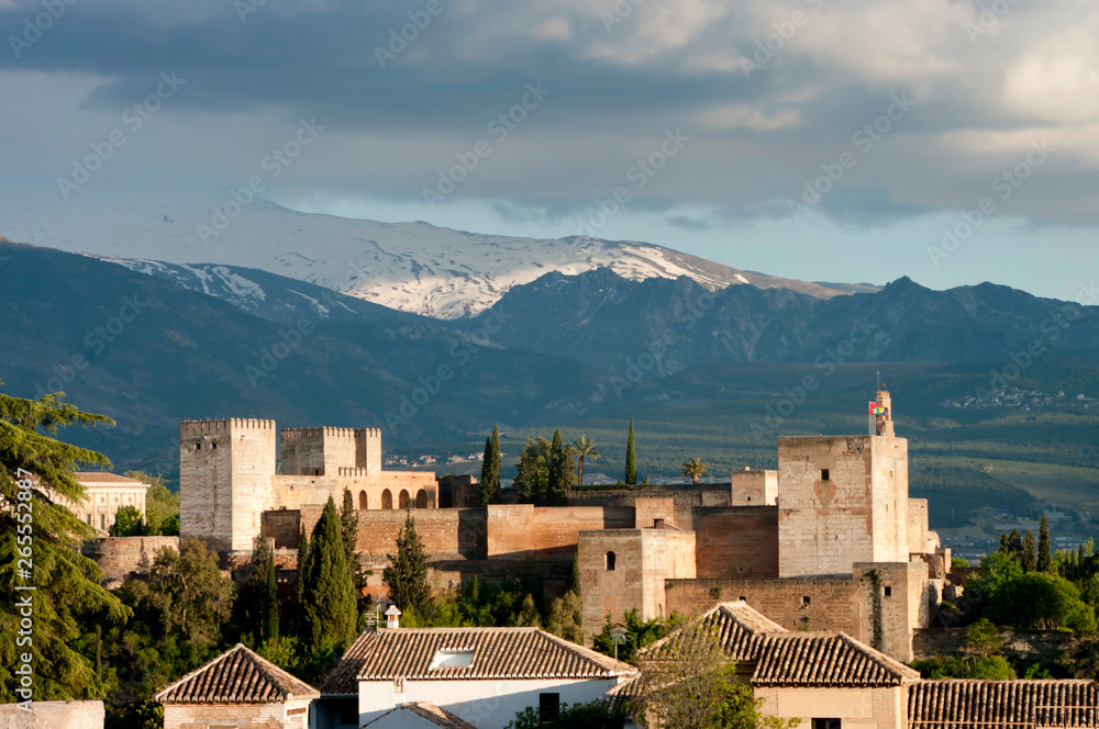 Europe, Spain, Andalucia, Granada, Alhambra, skyline