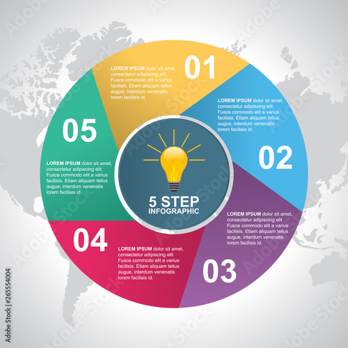 Business Steps Modern Shutter Cycle Chart Infographic Template