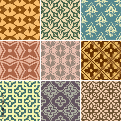 Retro seamless wallpaper patterns